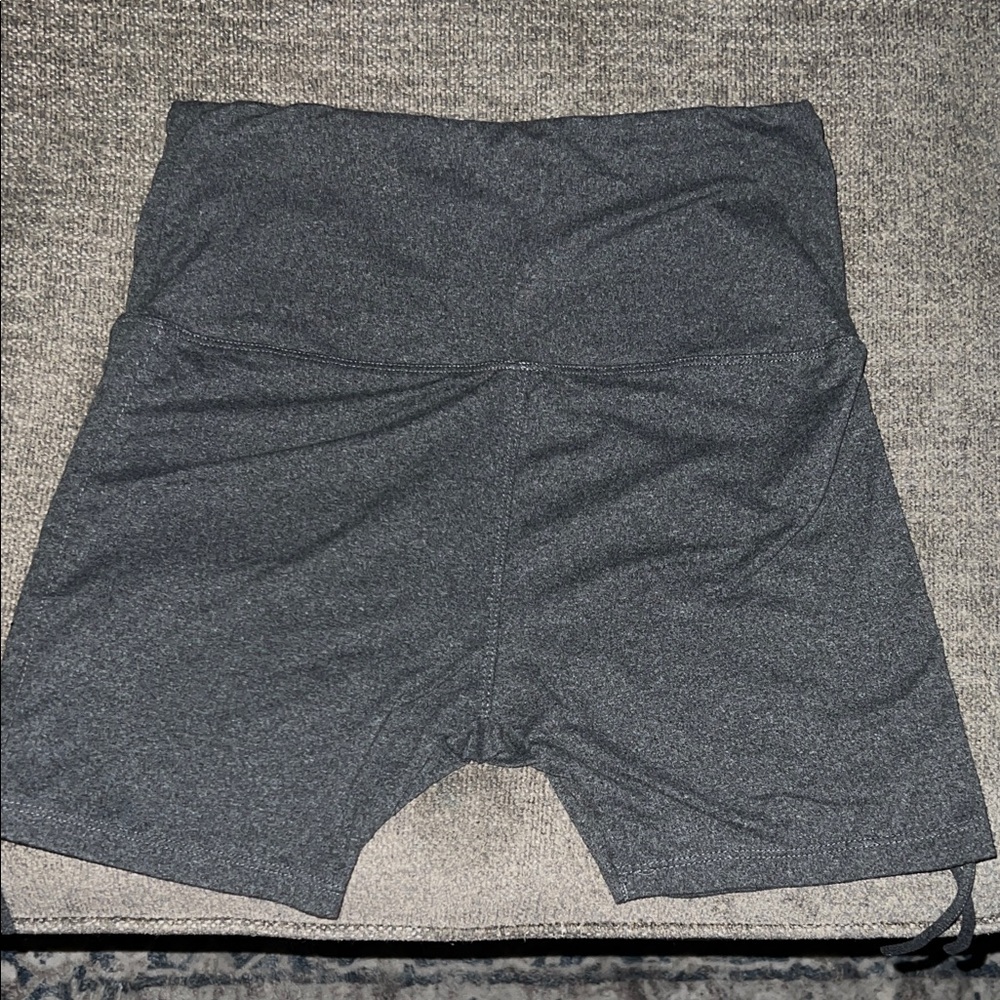 High-Waist Women's Athletic Shorts — Charcoal Gray